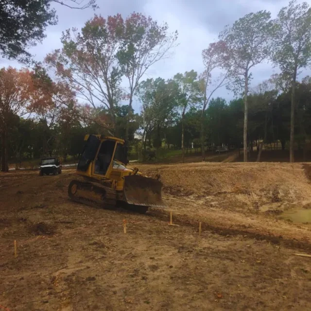 Construction - Dozer Constructing Pond