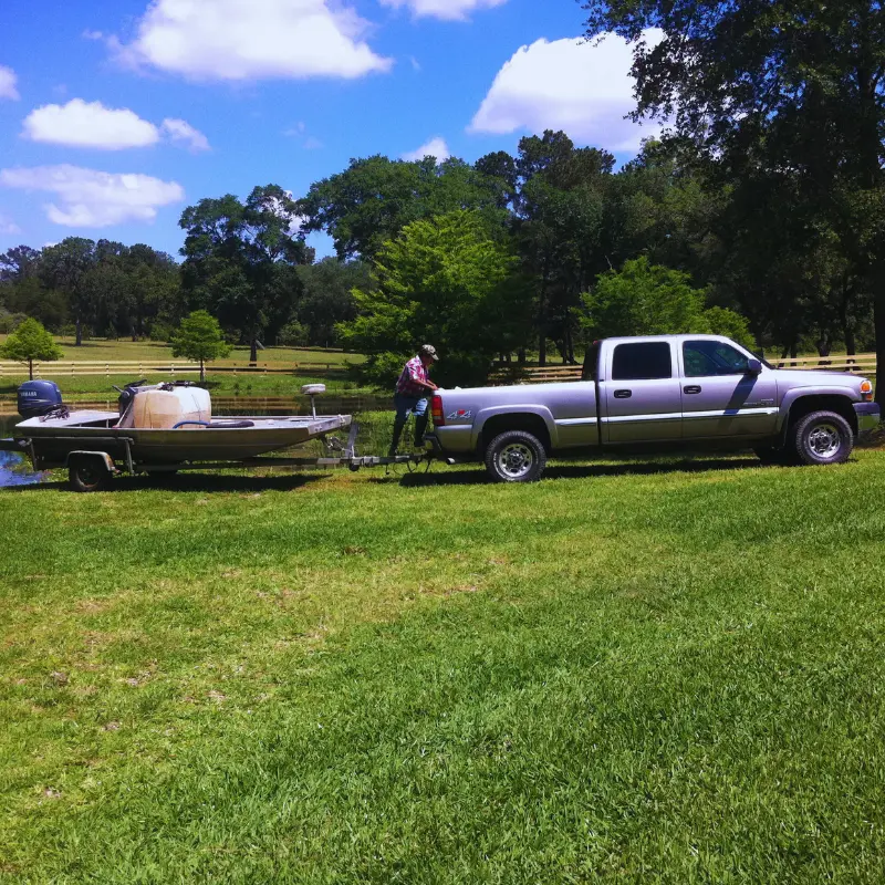 Lake Management Boat and Truck