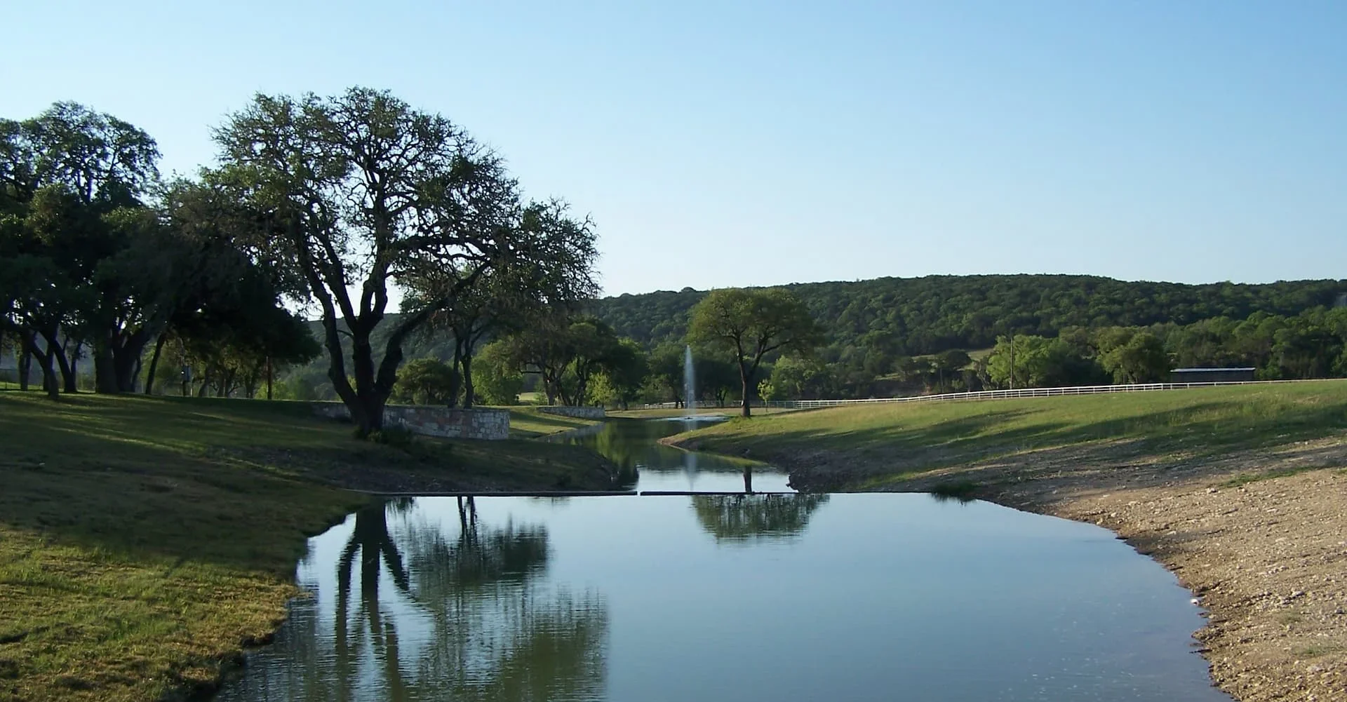 Beautiful pond near Kerrville, Texas